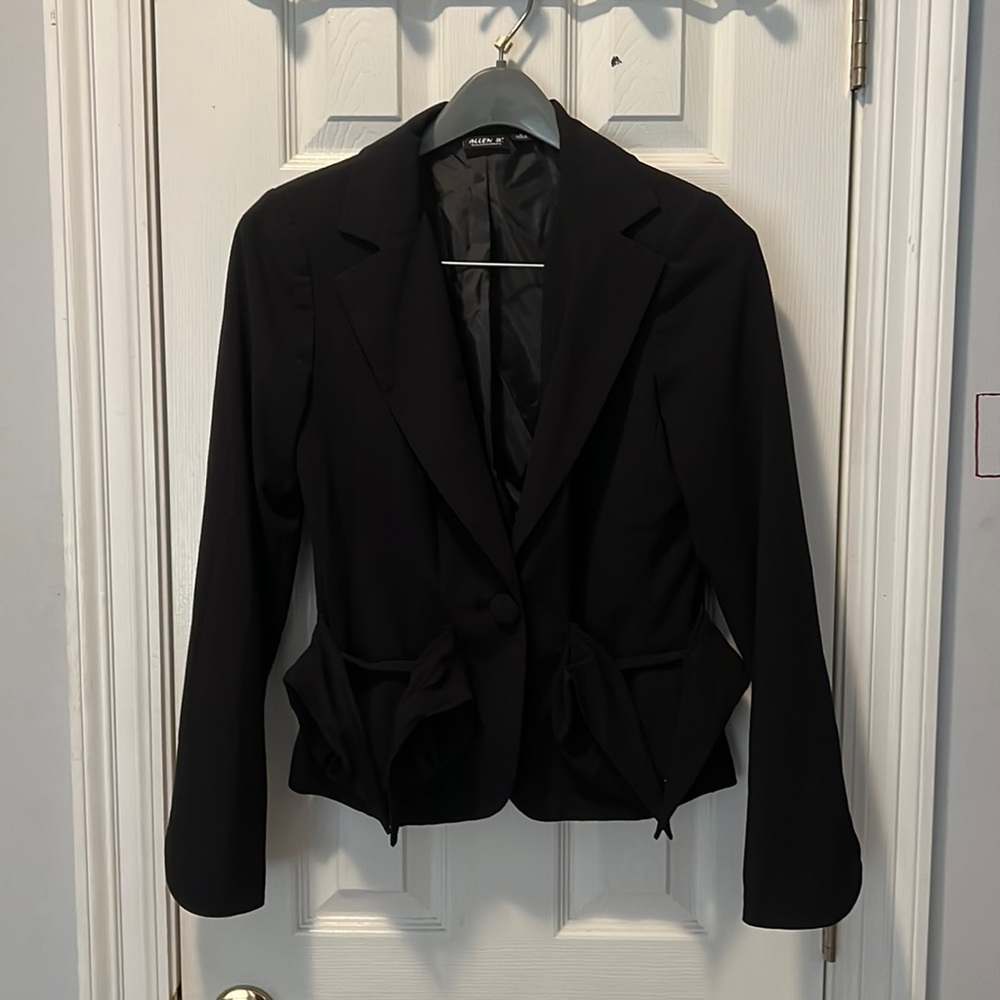 Allen B. Black One-Button Blazer Size M
